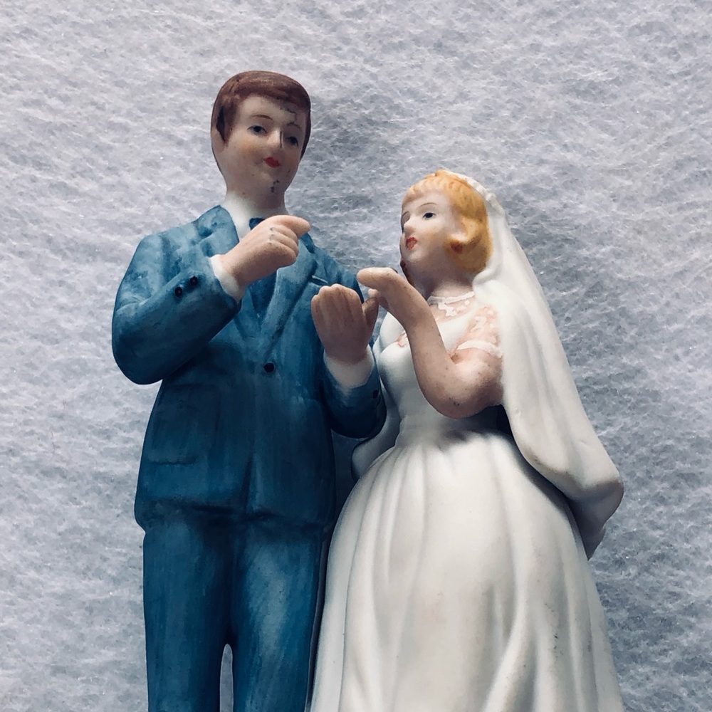 Vintage Norman Rockwell Bride And Groom' Figurine 1964 Museum Collections